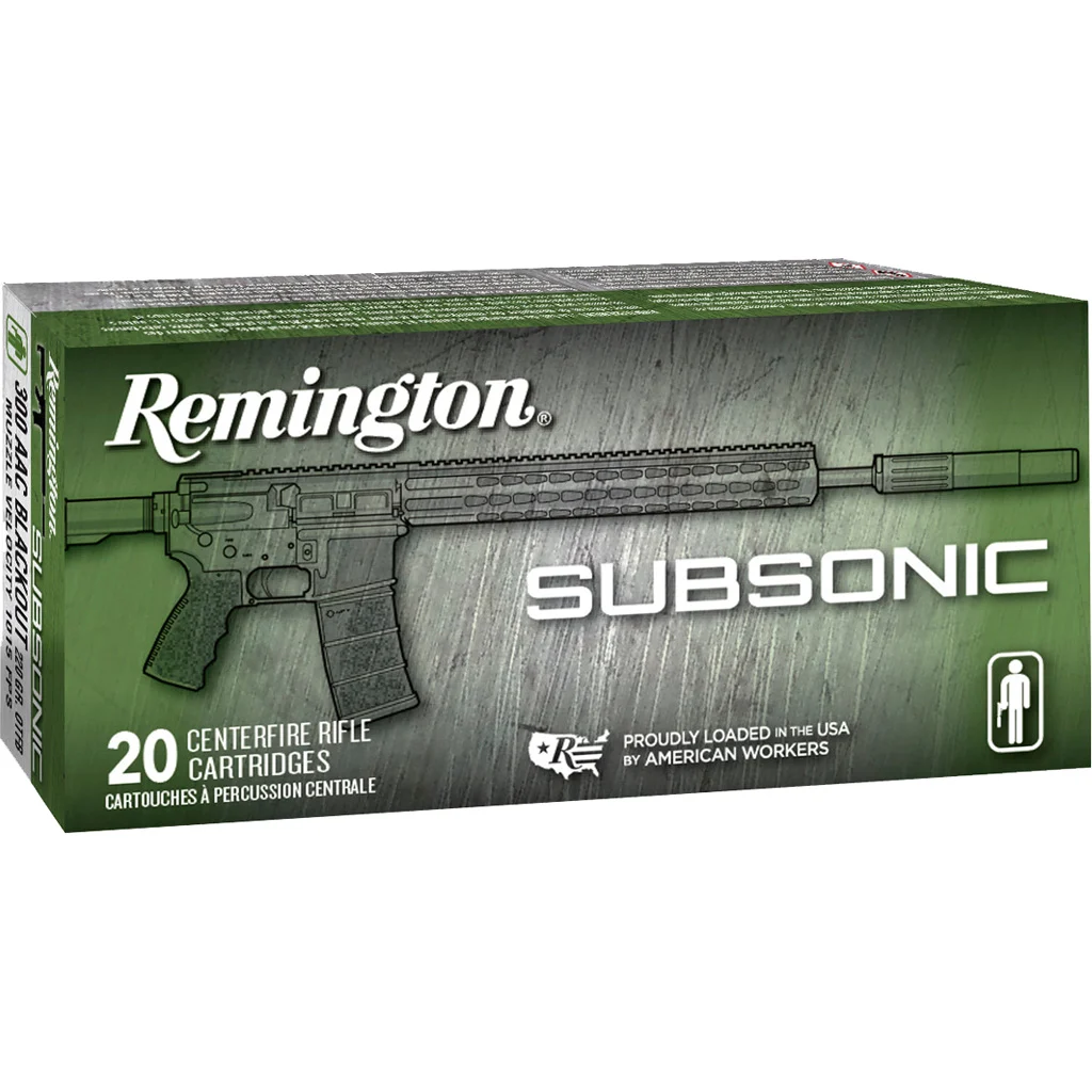 ington Subsonic Rifle 300 AAC Blackout 220 Gr. OTFB 20 Rd. Ammo