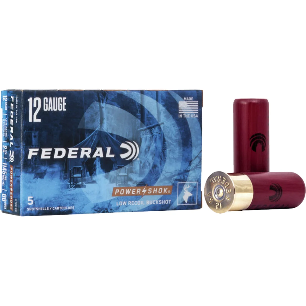 eral Power-Shok Shotgun 12 Ga. 2.75 In. 9 Pellets 00 Buck 5 Rd. Ammo