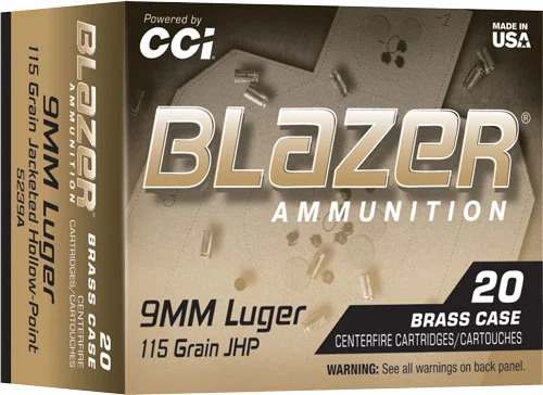 115GR JHP 20RD 25BX/CS Ammo