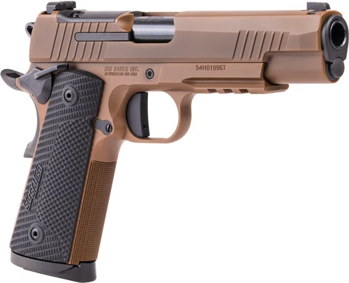 SIG 1911 X 45ACP 5" XRAY-3 - OR (2)8RD G10 STEEL COYOTE