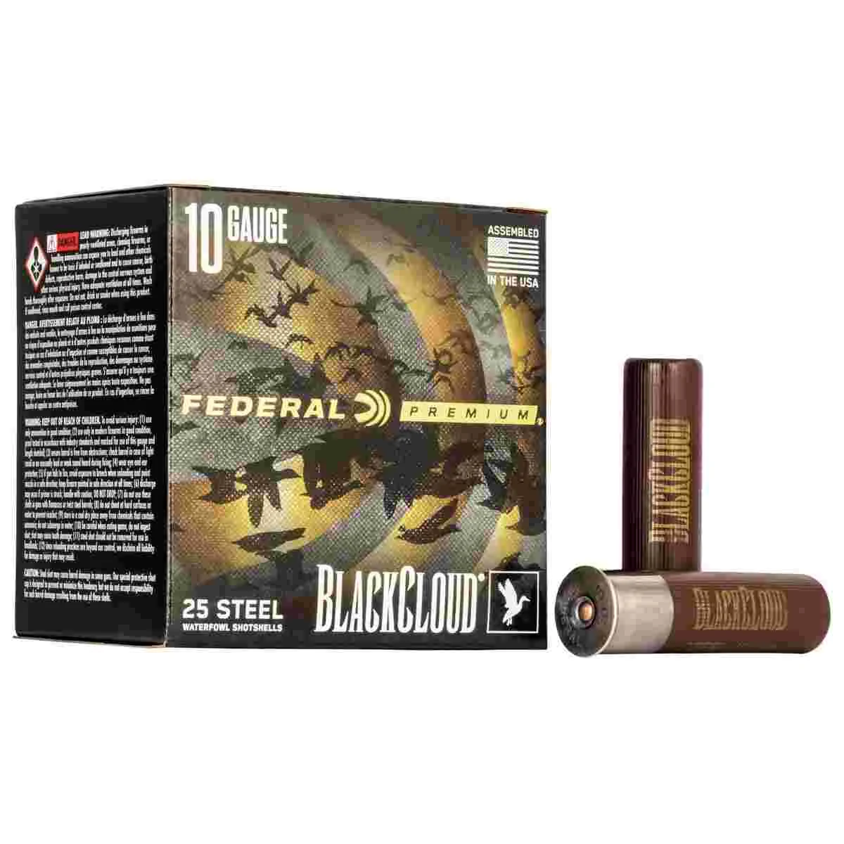 eral Premium Black Cloud FS Steel Shotshell 10ga 3-1/2 1-5/8oz 1375 Fps #BB 25rds Ammo